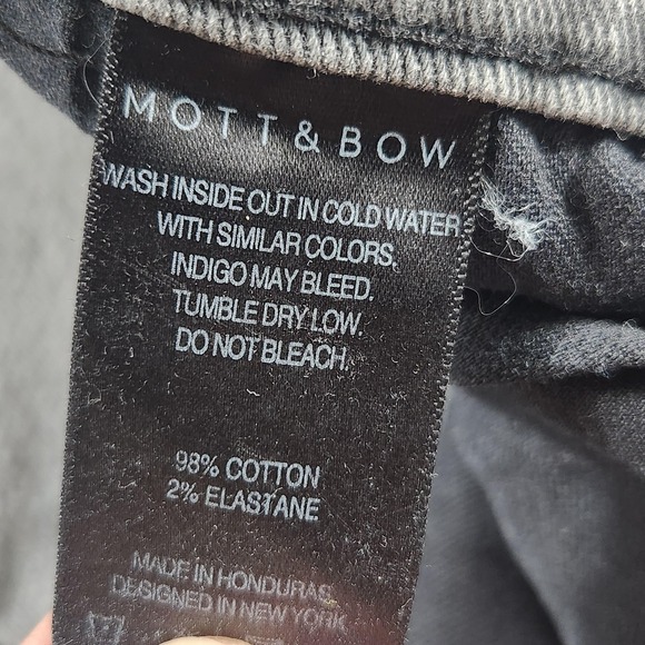 Mott & Bow Jeans Mens 38x32 Stone Gray Straight Leg Stretch Denim Casual - Picture 14 of 15